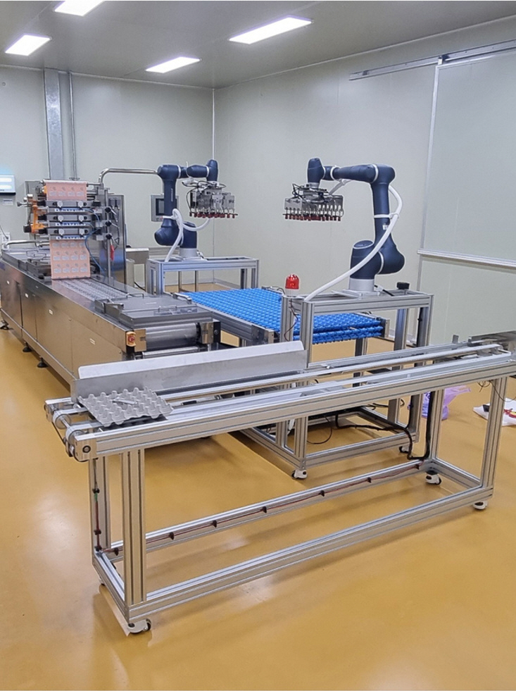 구운계란 이송 로봇 자동화 라인 대표 이미지